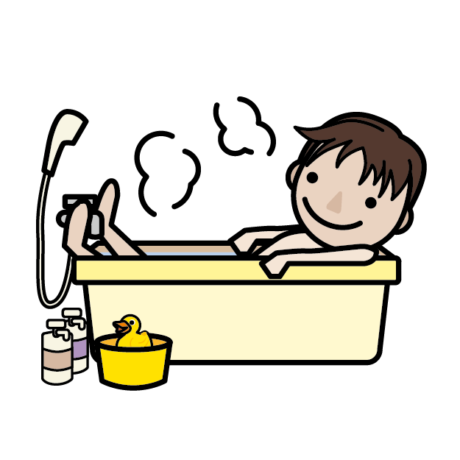 Taking bath