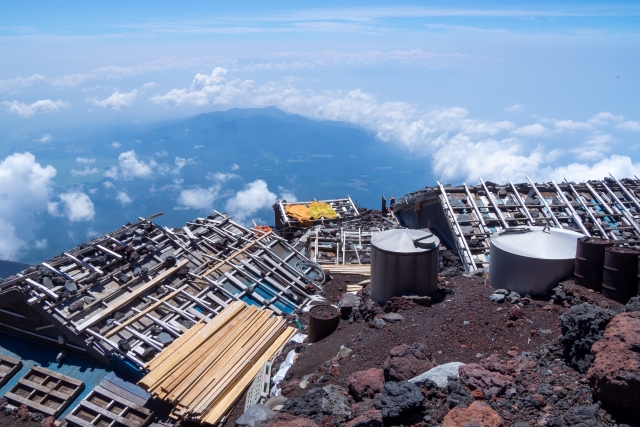 Mountain lodge at Mt. Fuji