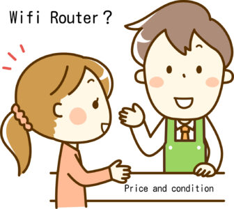 Wifi router at counter