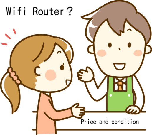 Wifi router at counter